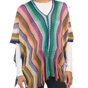 Missoni Zig Zag Light Knit Poncho Size S-M-L